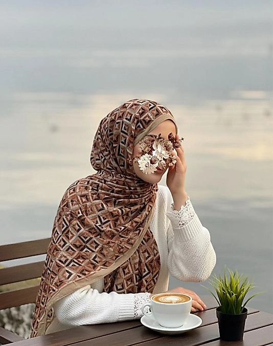 Pamuk Kraş Şal - Pas Yeşili