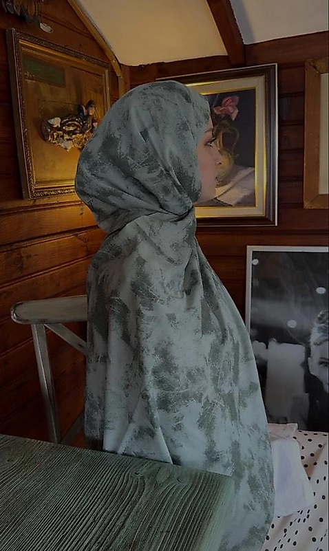 Color Desen Büyük Boy Koton Şal Mint