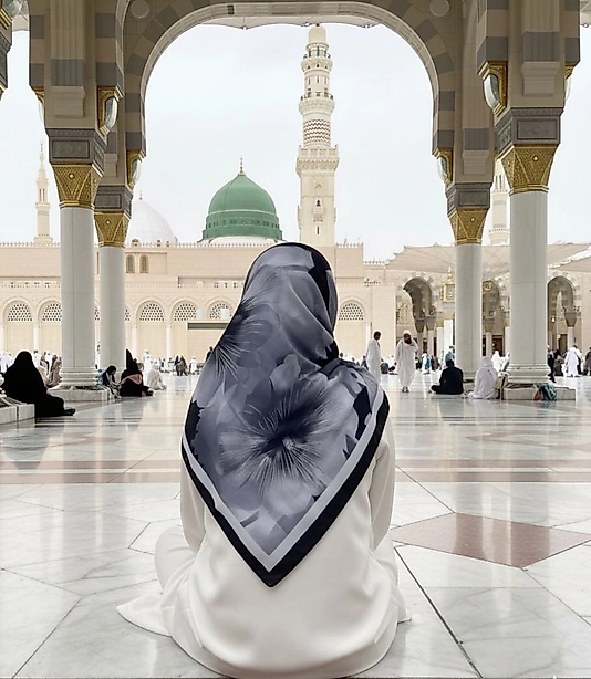 Flora Desen Büyük Boy Pamuklu Soft Eşarp