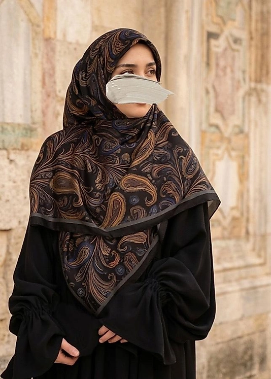 Açelya Desen B.B Pamuklu Soft Eşarp