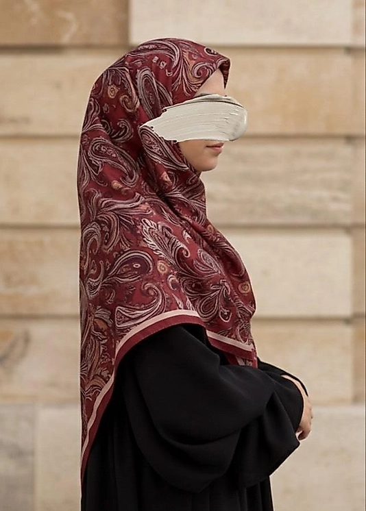 Açelya Desen Büyük Boy-Bordo