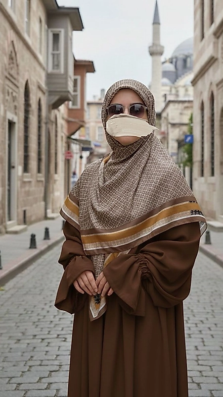 Monogram Desen Büyük Boy Soft Eşarp