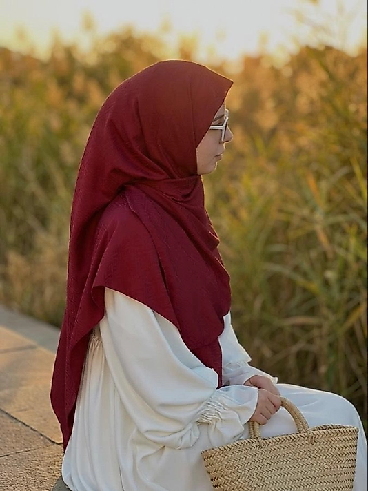 Sare Premium Jakar B.Boy Eşarp - Bordo