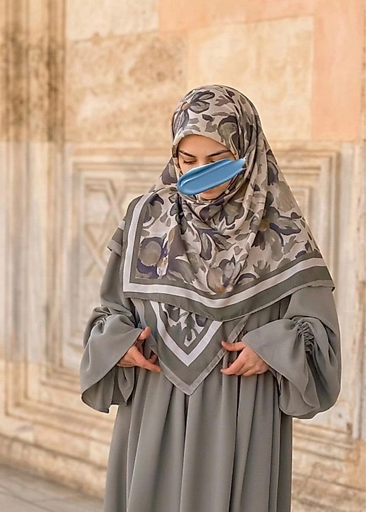 Nazenin Desen Büyük Boy Eşarp-Mint