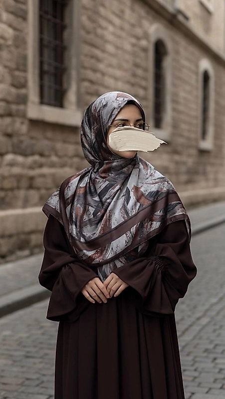 Fırça Desen Büyük Boy Pamuklu Soft Eşarp