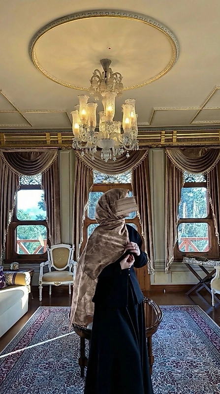 Color Desen Büyük Boy Koton Şal Vizon