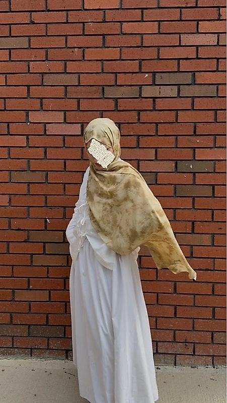 Color Desen Büyük Boy Koton Şal Zencefil