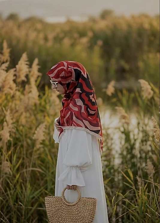 Mihrâ Desen B.B Pamuklu Eşarp - Roza