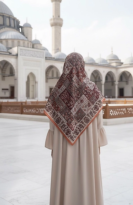 Osmanlı Desen Büyük Boy Pamuklu Soft Eşarp
