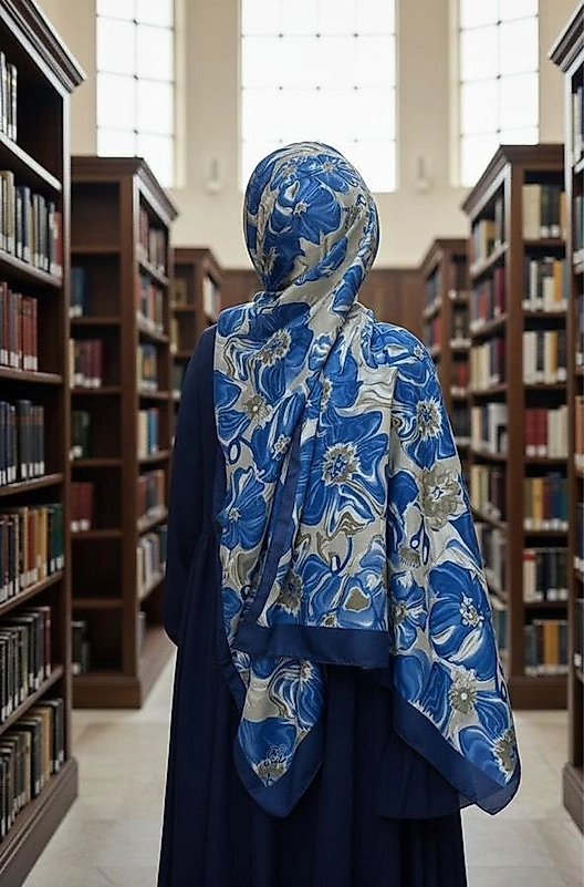 Mimoza Desen Soft Şal-Mavi