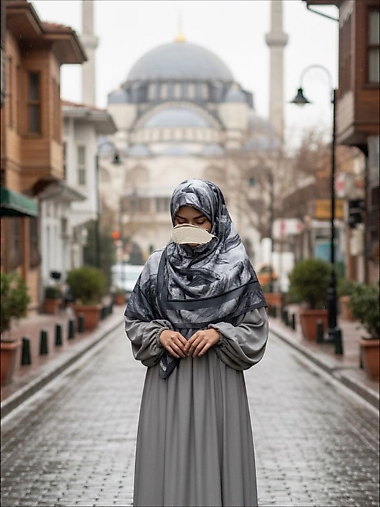 Fırça Desen Büyük Boy Pamuklu Soft Eşarp