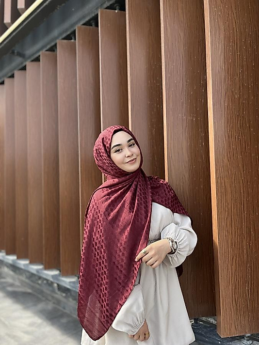 Premium Jakar Şal - Bordo