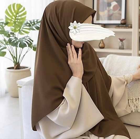 Modal Büyük Boy Eşarp-Kahve