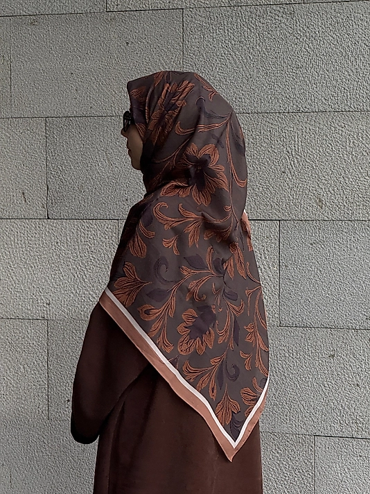 Yaprak Desen Büyük Boy Pamuklu Soft Eşarp