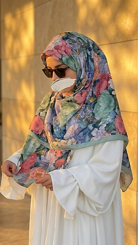 Gonca Desen Büyük B. Soft Eşarp - Blue