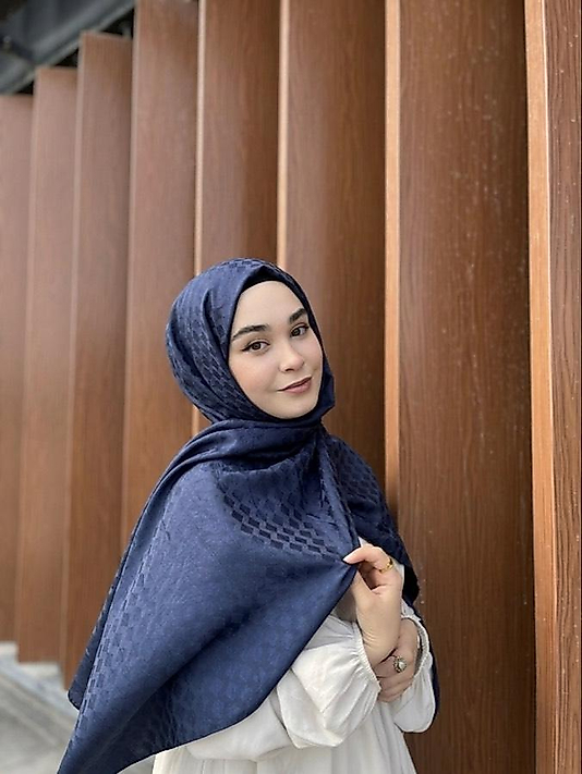Premium Jakar Şal - Lacivert