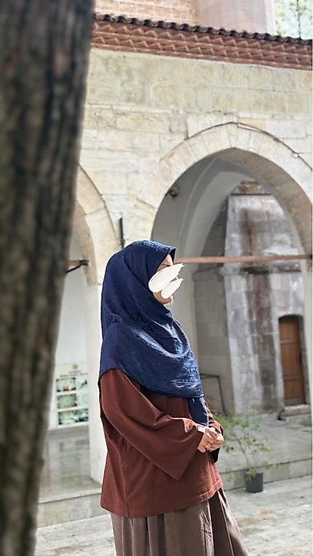 Premium Jakar Büyük B. Eşarp - Lacivert